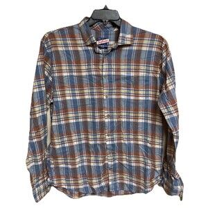 Men's Johnnie-O Surf Flannel Plaid Size Large Greaves